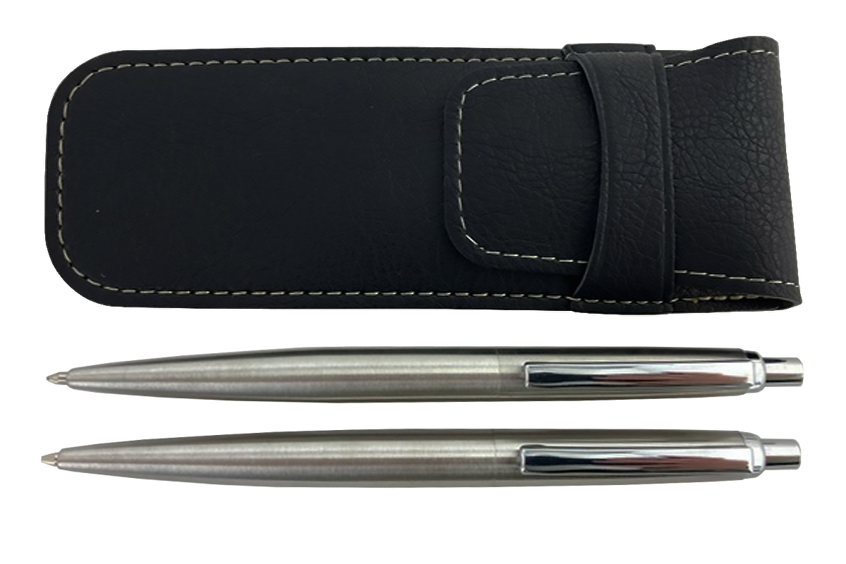 Verona Steel CT Balpen en Vulpotlood Set + Penetui